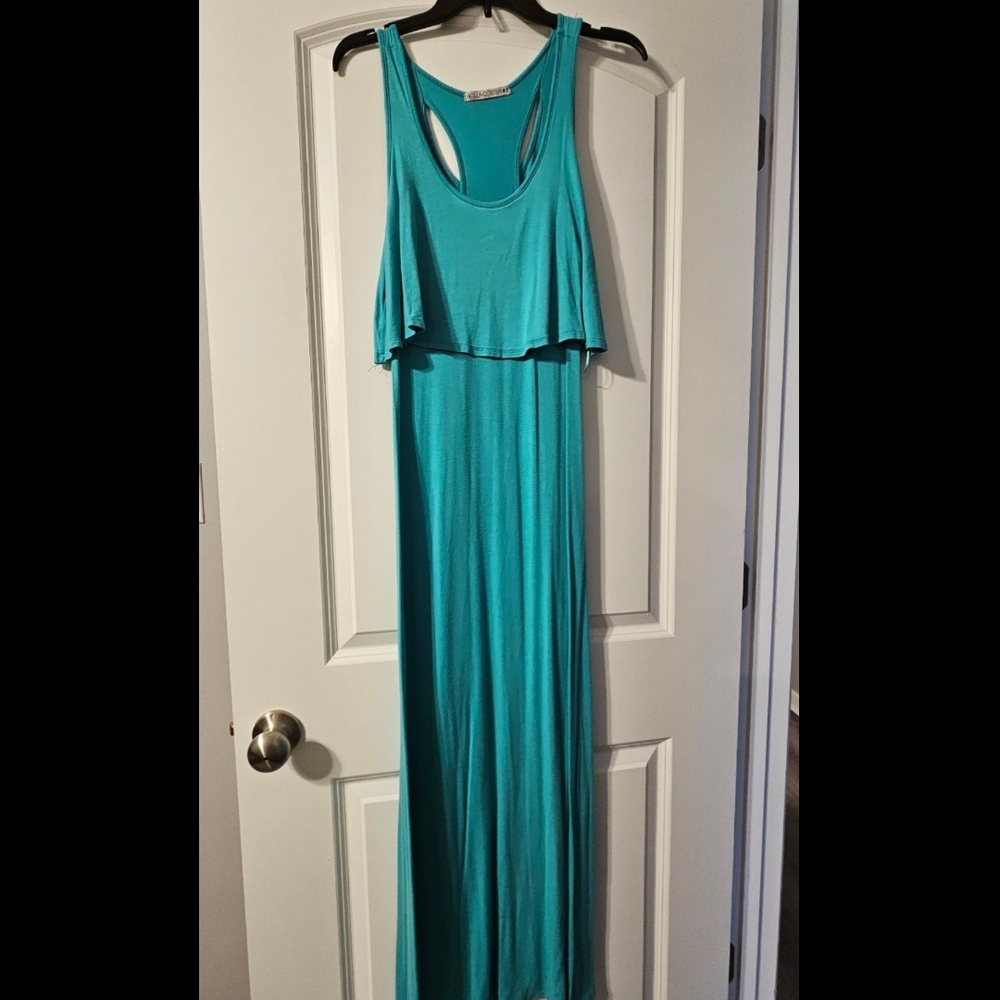 Rolla Coster Blue Halter Maxi Sundress